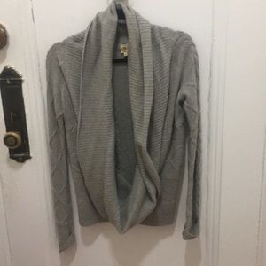 Cashmere Gray swoop neck sweater